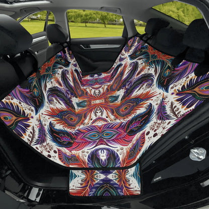 Tribal Feathers Pet Seat Cover - Waterproof Back Seat Cover Pet Hammock Dog Seat Protector