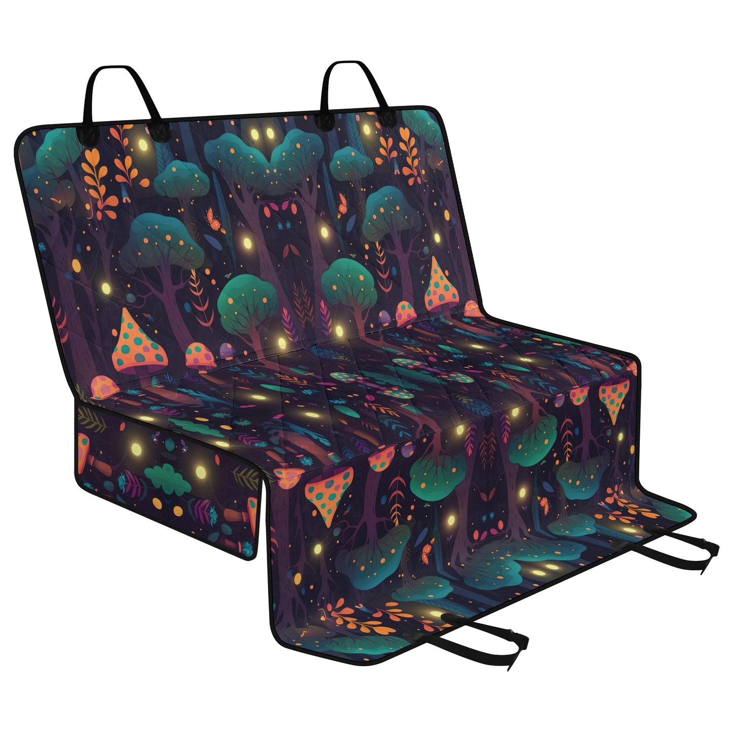 Whimsical Mushrooms Forest Pet Seat Cover - Waterproof Back Seat Cover Pet Hammock Dog Seat Protector