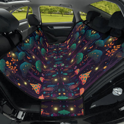Whimsical Mushrooms Forest Pet Seat Cover - Waterproof Back Seat Cover Pet Hammock Dog Seat Protector