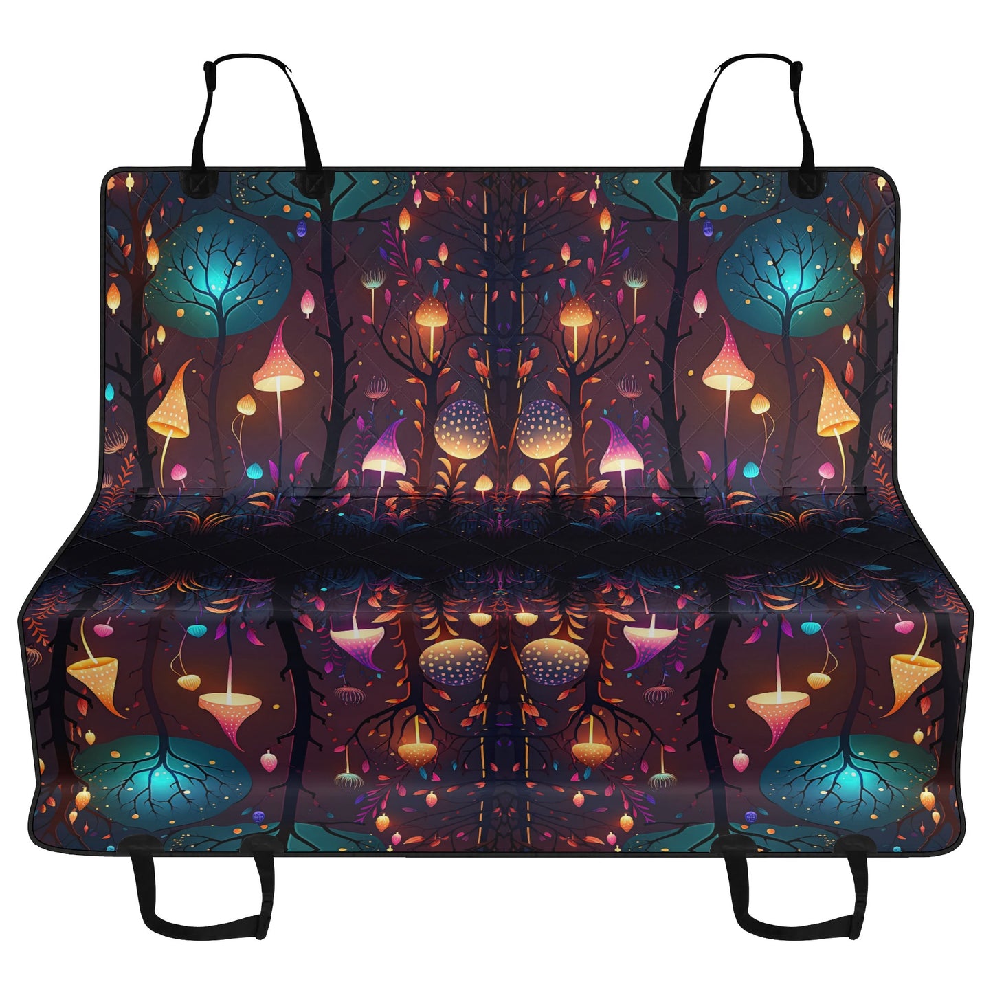 Magical Mushrooms Forest Pet Seat Cover - Car Back Seat Cover Pet Hammock Dog Seat Protector Automotive Car Interior Waterproof Cover