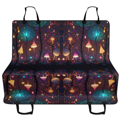 Magical Mushrooms Forest Pet Seat Cover - Car Back Seat Cover Pet Hammock Dog Seat Protector Automotive Car Interior Waterproof Cover