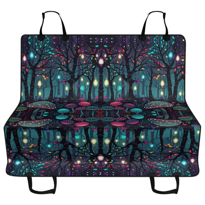Glowing Mushrooms Forest Pet Seat Cover - Waterproof Back Seat Cover Pet Hammock Dog Seat Protector