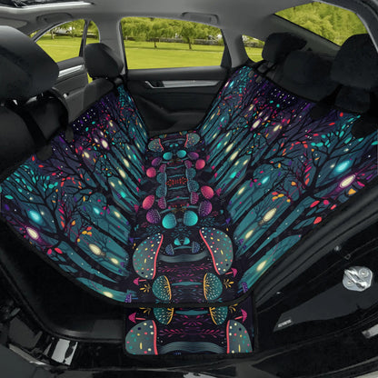 Glowing Mushrooms Forest Pet Seat Cover - Waterproof Back Seat Cover Pet Hammock Dog Seat Protector