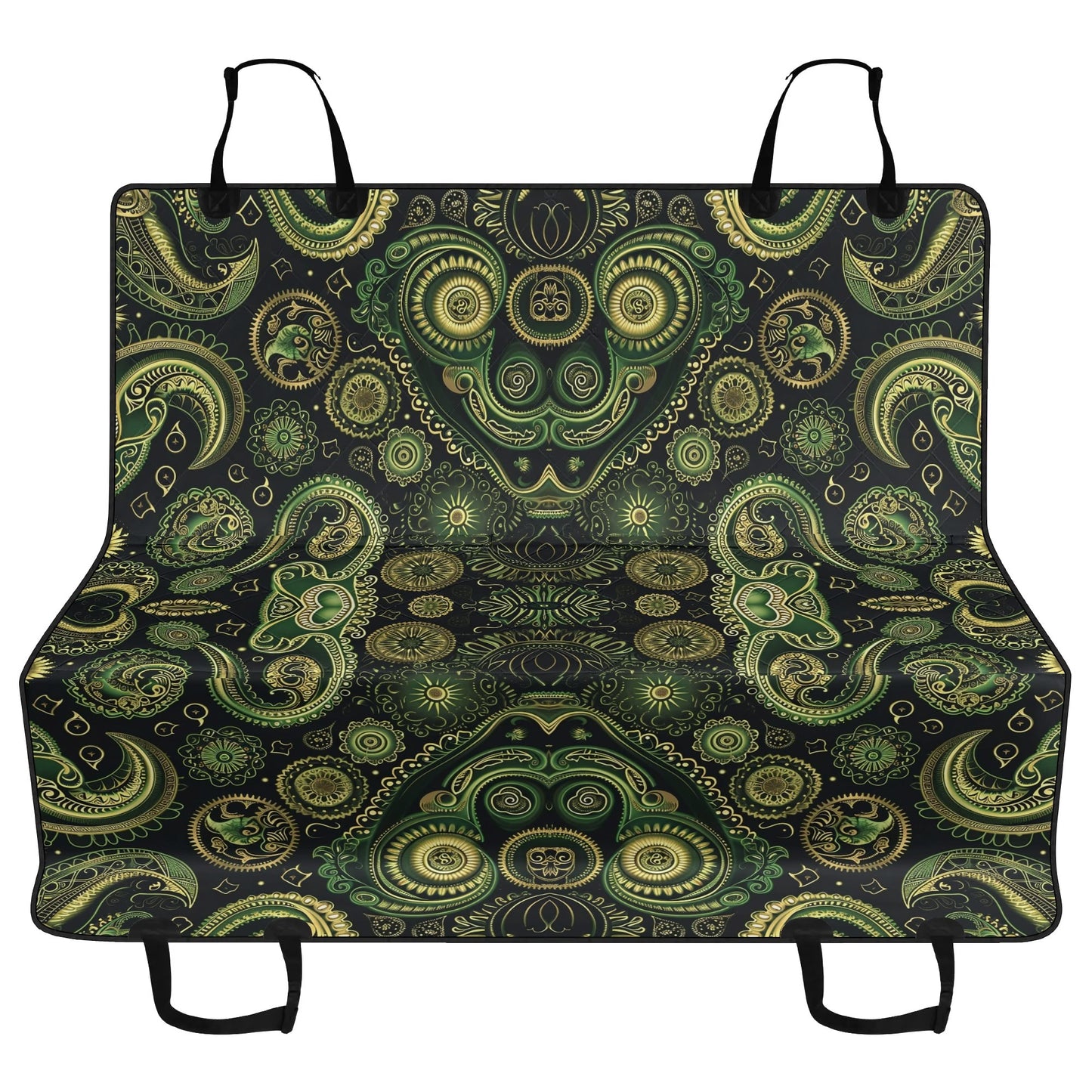 Paisley Vintage Green Pet Seat Cover - Waterproof Back Seat Cover Pet Hammock Dog Seat Protector