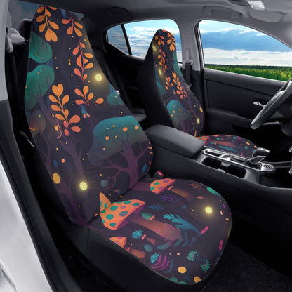 Whimsical Mushroom Forest Car Seat Cover - Front Seat Cover or Full Set Front and Back Seat Cover Universal Fit