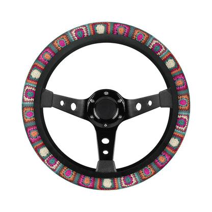 Granny Squares Car Steering Wheel Cover