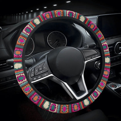Granny Squares Car Steering Wheel Cover