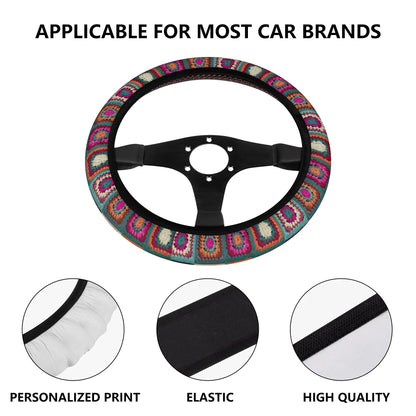 Granny Squares Car Steering Wheel Cover