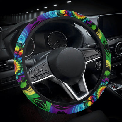 Rainbow Iron Cross Car Steering Wheel Cover