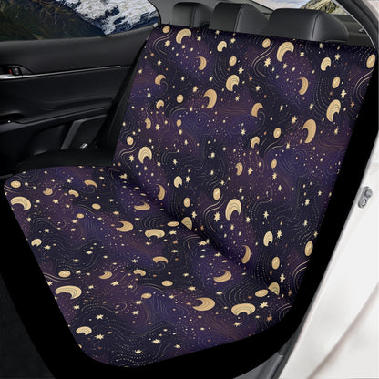 Stars Moon Celestial Sky Car Seat Covers - Front Seat Cover or Full Set Front and Back Seat Cover Universal Fit