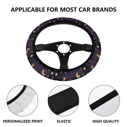 Star Moon Celestial Car Steering Wheel Cover