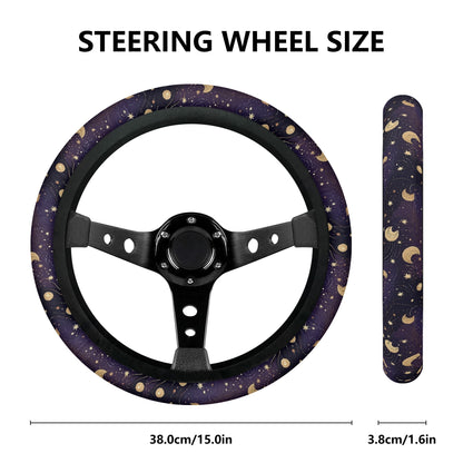 Star Moon Celestial Car Steering Wheel Cover