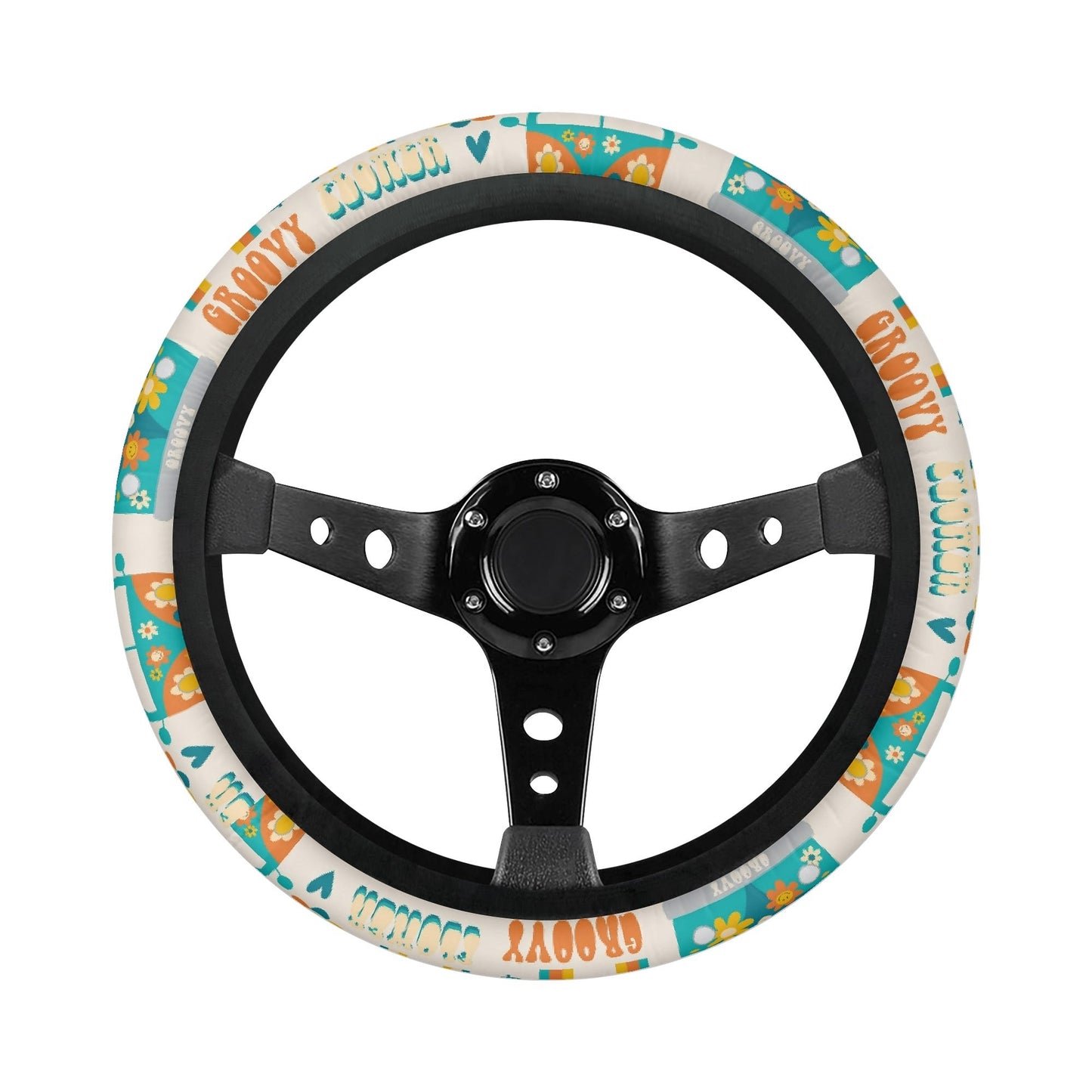 Hippy Camper Car Steering Wheel Cover