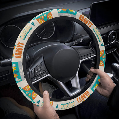 Hippy Camper Car Steering Wheel Cover