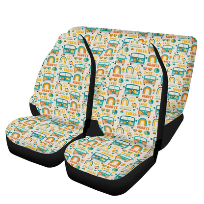 Hippy Camper Car Seat Covers - Front Seat Cover or Full Set Front and Back Seat Cover Front Seat Cover Universal Fit