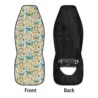 Hippy Camper Car Seat Covers - Front Seat Cover or Full Set Front and Back Seat Cover Front Seat Cover Universal Fit