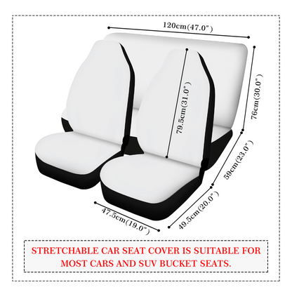 Stars Moon Celestial Sky Car Seat Covers - Front Seat Cover or Full Set Front and Back Seat Cover Universal Fit