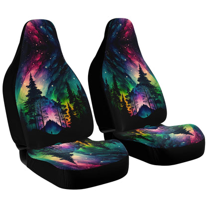 Northern Lights 10 Car Seat Covers - Front Seat Cover or Full Set Front and Back Seat Cover Universal Fit