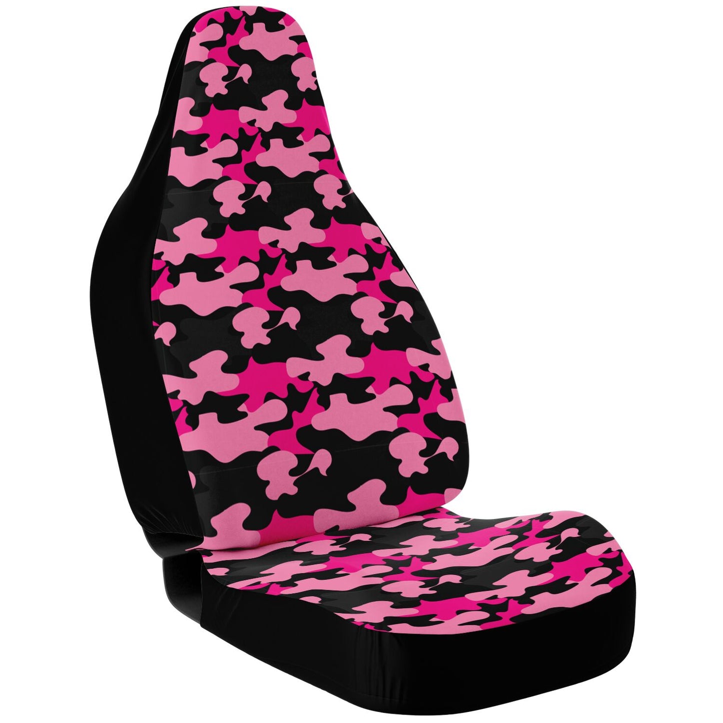 Pink & Black Camo Car Seat Covers - Front Seat Cover or Full Set Front and Back Seat Cover Universal Fit