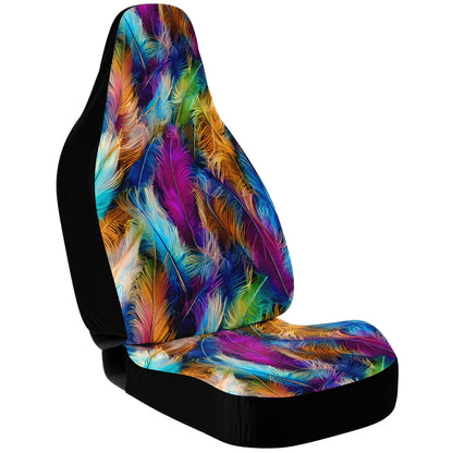 Bright Feathers Car Seat Covers - Front Seat Cover or Full Set Front and Back Seat Cover Universal Fit