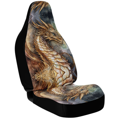 Golden Dragon Car Seat Covers - Front Seat Cover or Full Set Front and Back Seat Cover Front Seat Protector Truck Auto Universal Fit