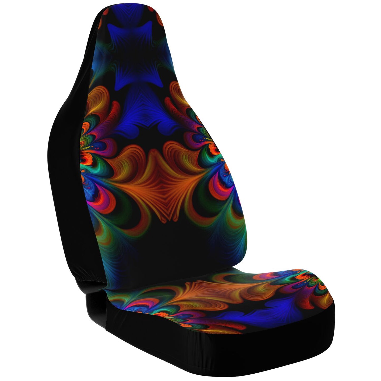 Orange Tie Dye Car Seat Cover - Front Seat Cover or Full Set Front and Back Seat Cover Universal Fit