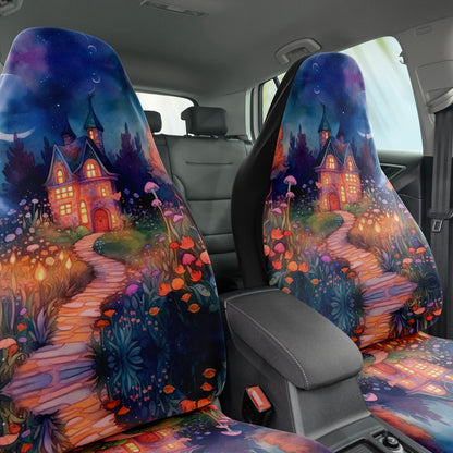 Magical Garden Car Seat Cover - Front Seat Cover or Full Set Front and Back Seat Cover Universal Fit