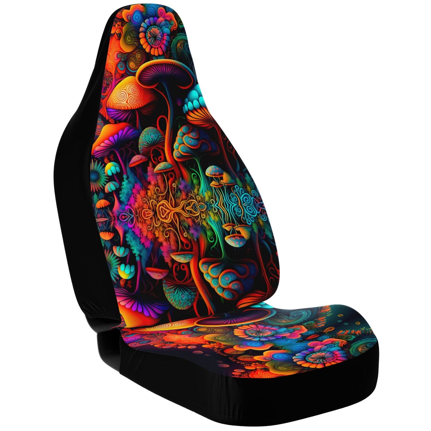 Psychedelic Mushrooms Car Seat Cover - Front Seat Cover or Full Set Front and Back Seat Cover Universal Fit