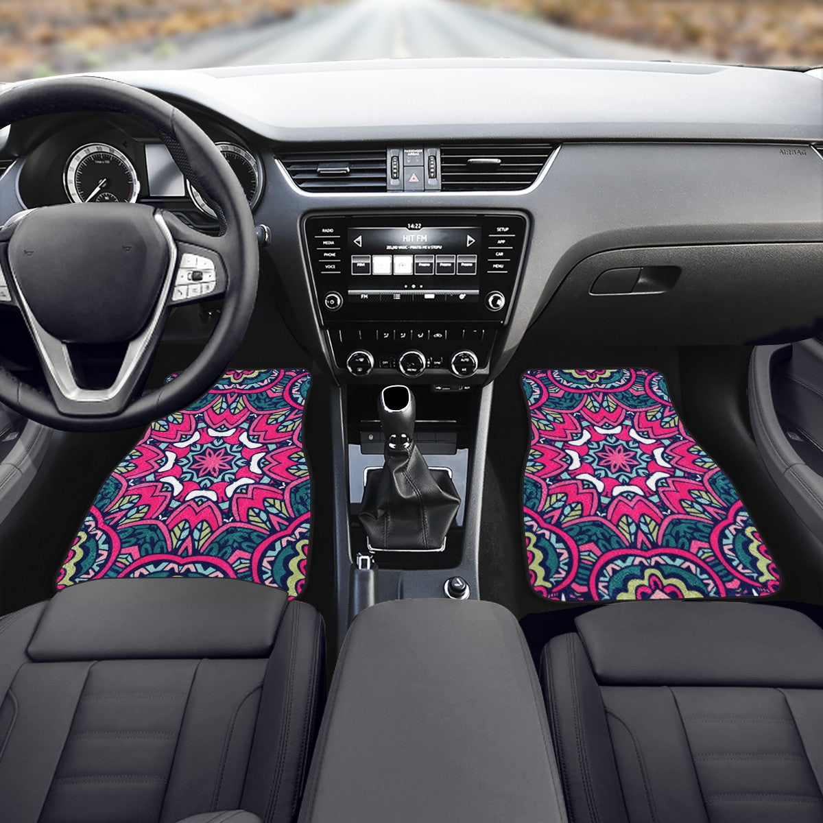Funky Pink Mandala Car Mats - Set of 2 or 4 Car Floor Mats Car Accessories