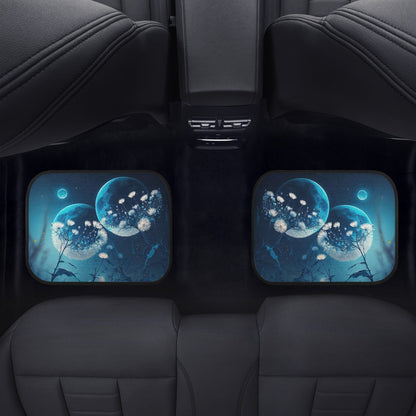 Blue Moon Dandelion Car Mats - Set of 2 or 4 Car Floor Mats Car Accessories