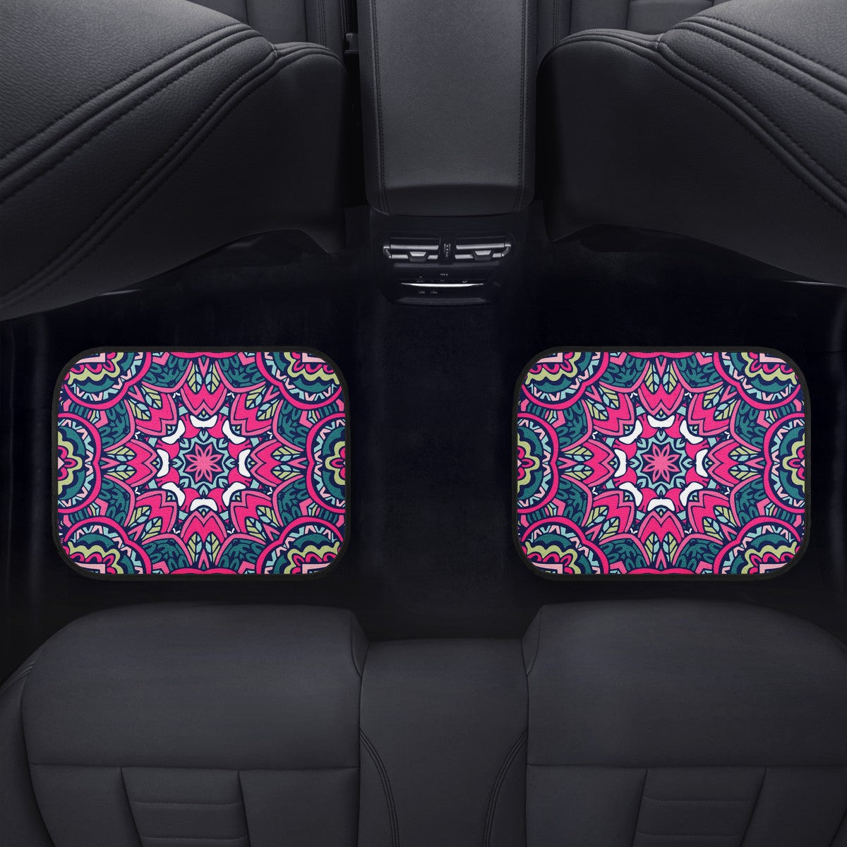 Funky Pink Mandala Car Mats - Set of 2 or 4 Car Floor Mats Car Accessories