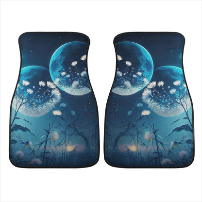 Blue Moon Dandelion Car Mats - Set of 2 or 4 Car Floor Mats Car Accessories