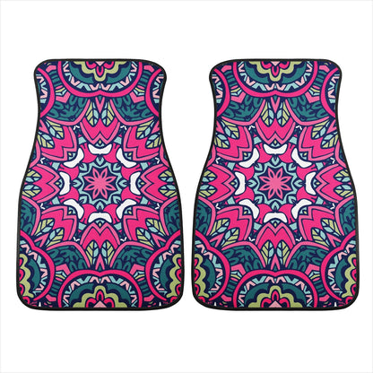 Funky Pink Mandala Car Mats - Set of 2 or 4 Car Floor Mats Car Accessories