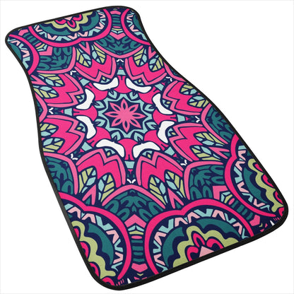 Funky Pink Mandala Car Mats - Set of 2 or 4 Car Floor Mats Car Accessories