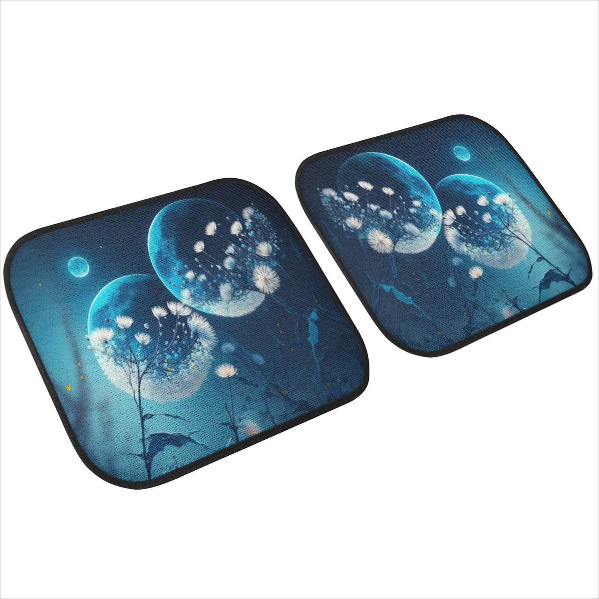 Blue Moon Dandelion Car Mats - Set of 2 or 4 Car Floor Mats Car Accessories