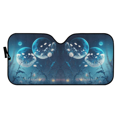 Blue Moon Dandelion Auto Sun Shade - Car Shades for Vehicle Windscreen Shield Sun Covers