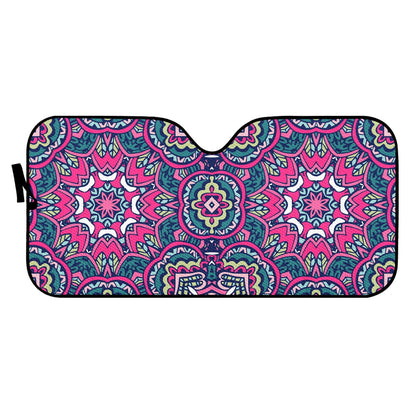 Funky Pink Mandala Auto Sun Shade - Car Shade for Vehicle Windscreen Shield Sun Covers