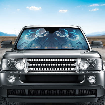 Blue Moon Dandelion Auto Sun Shade - Car Shades for Vehicle Windscreen Shield Sun Covers