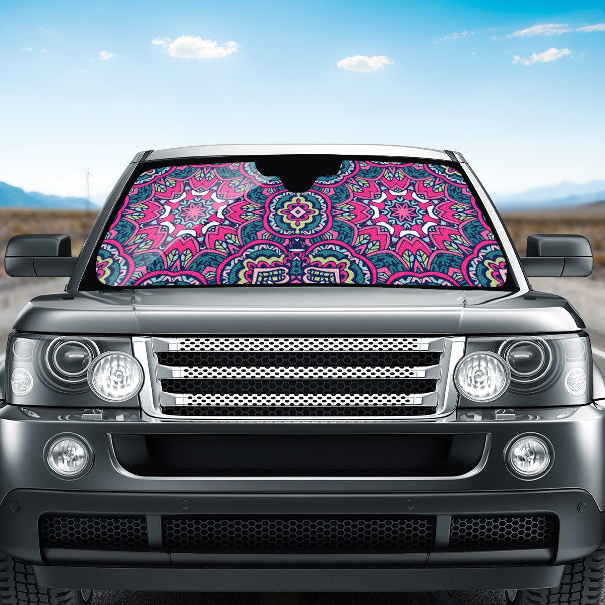 Funky Pink Mandala Auto Sun Shade - Car Shade for Vehicle Windscreen Shield Sun Covers