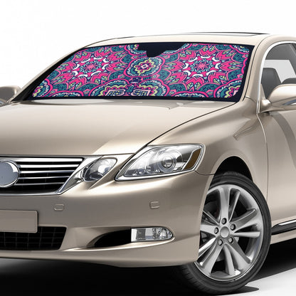 Funky Pink Mandala Auto Sun Shade - Car Shade for Vehicle Windscreen Shield Sun Covers