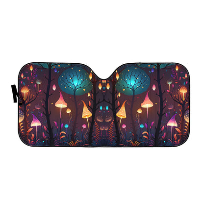 Magical Mushroom Forest Auto Sun Shade - Car Shade for Vehicle Windscreen Shield Sun Covers