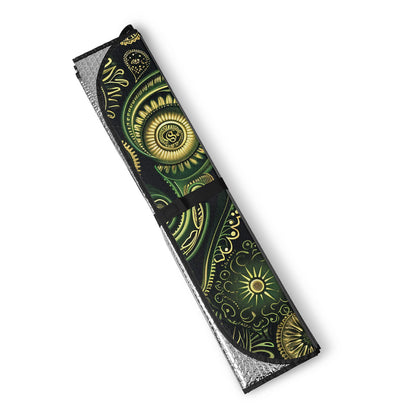 Paisley Vintage Green Auto Sun Shade - Car Shades for Vehicle Windscreen Shield Sun Covers