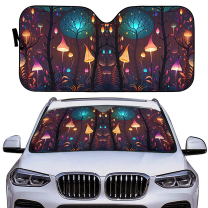 Magical Mushroom Forest Auto Sun Shade - Car Shade for Vehicle Windscreen Shield Sun Covers