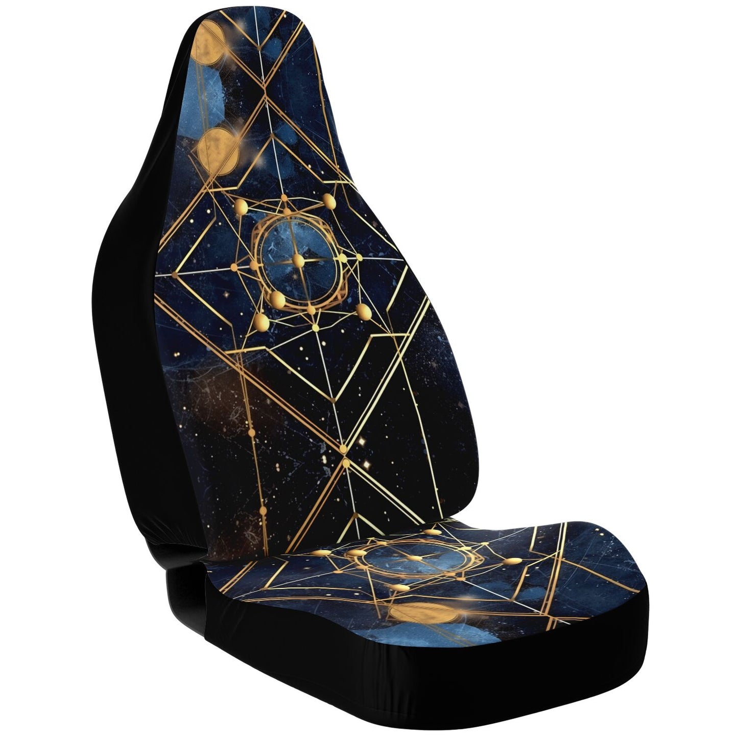 Cosmic Sacred Geometry Star Points 7 Car Seat Covers - Front Seat Cover or Full Set Front and Back Seat Cover Universal Fit