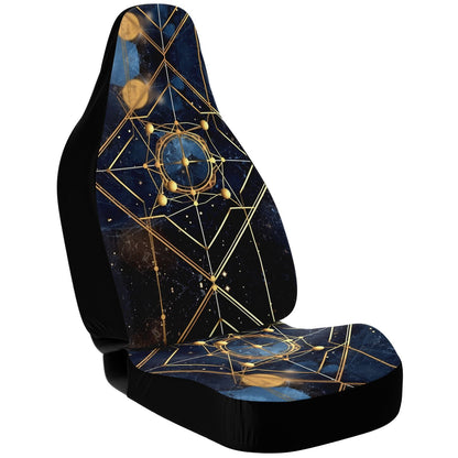 Cosmic Sacred Geometry Star Points 7 Car Seat Covers - Front Seat Cover or Full Set Front and Back Seat Cover Universal Fit
