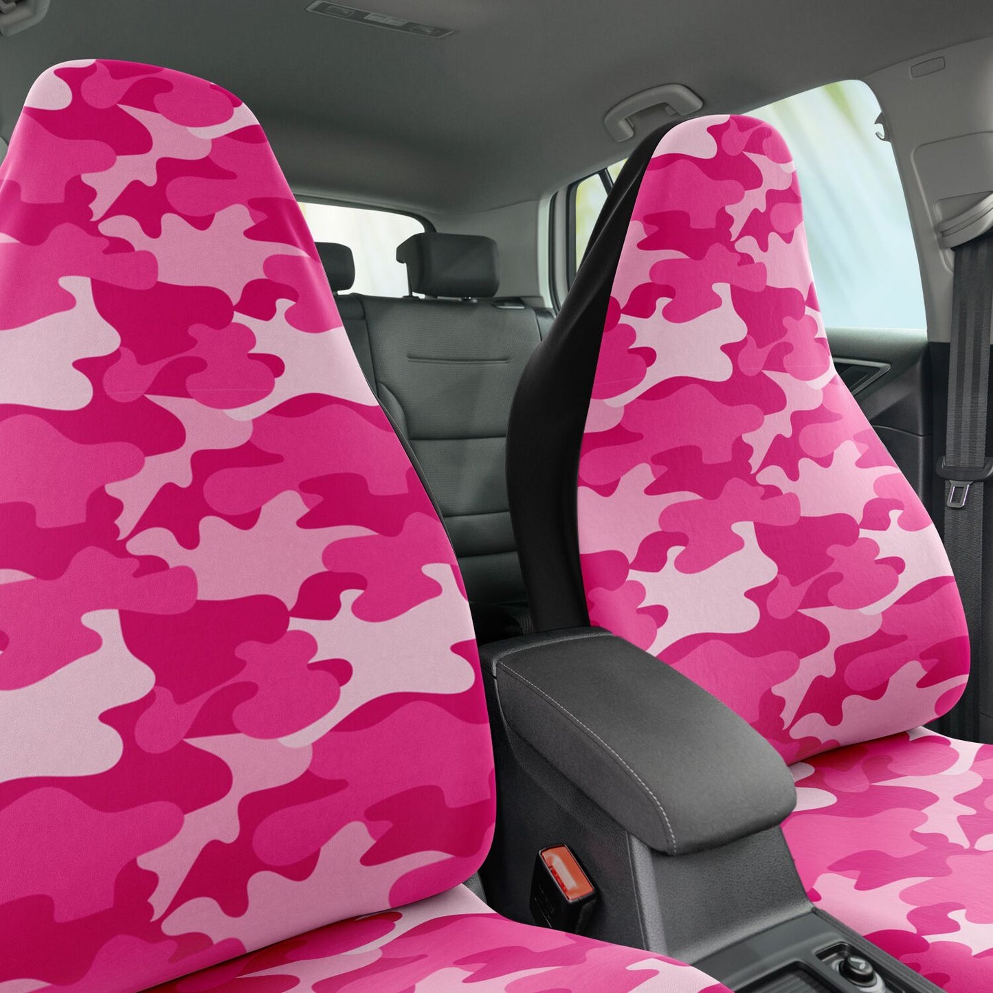 Pink Camo Car Seat Covers - Front Seat Cover or Full Set Front and Back Seat Cover Universal Fit
