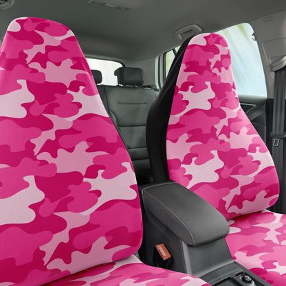 Pink Camo Car Seat Covers - Front Seat Cover or Full Set Front and Back Seat Cover Universal Fit