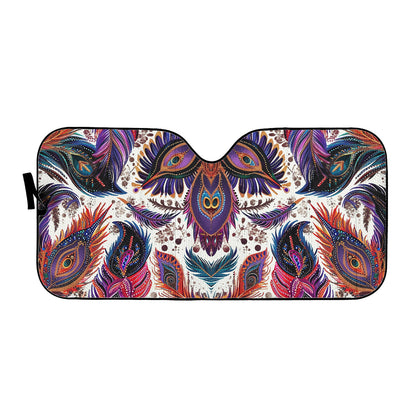Tribal Feathers Auto Sun Shade - Car Shades for Vehicle Windscreen Shield Sun Covers