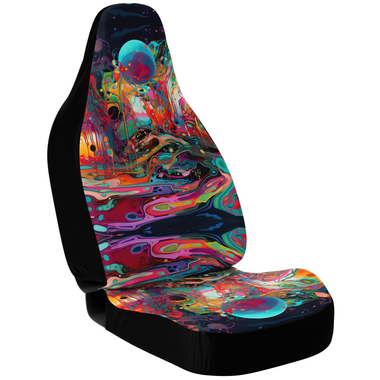 Psychedelic Landscape 3 Car Seat Cover - Front Seat Cover or Full Set Front and Back Seat Cover Universal Fit