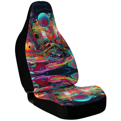 Psychedelic Landscape 3 Car Seat Cover - Front Seat Cover or Full Set Front and Back Seat Cover Universal Fit